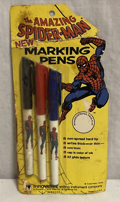 1978 AMAZING SPIDERMAN ''Marking Pens'' UNUSED Marvel Comics ROMITA CORNER BOX ART