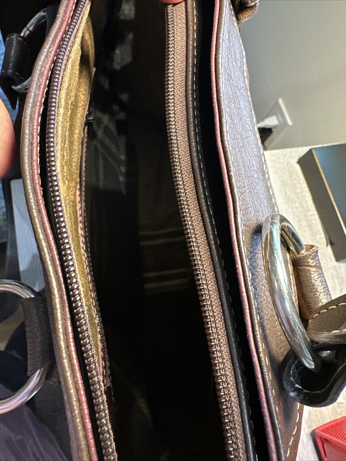 Genuine Leather Patchwork Bag. Beautiful Colors. … - image 11