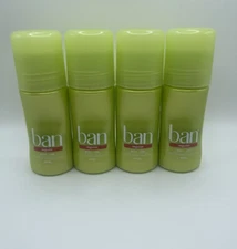 4 Ban Invisible Roll On Regular Deodorant 1.5oz 24hr TRAVEL SIZE