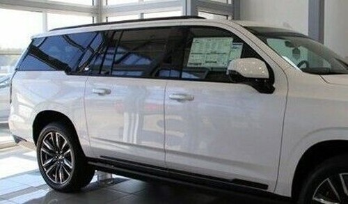 GM OEM Cadillac Escalade ESV Gen 5 Gloss Black Side Molding & Window. Trim Kit