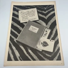 Congress Playing Cards 1944 Vintage Print Ad 10"x13" US Playing Card Company