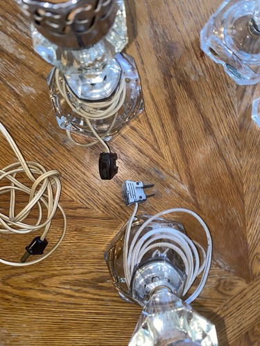vintage mid century crystal lamps - Picture 7 of 9