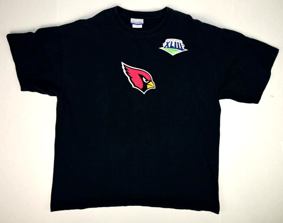 Camiseta De Colección NFL Super Bowl 43 Kurt Warner Cardinals Negra Reebok Talla L c.2009 Foto 2 de 4