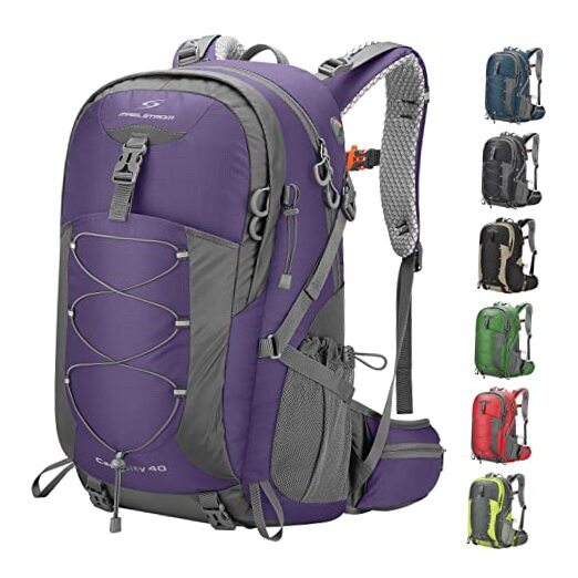 Hiking Backpack,Camping Backpack,Waterproof 40L 40l Purple Daypack Backpacks