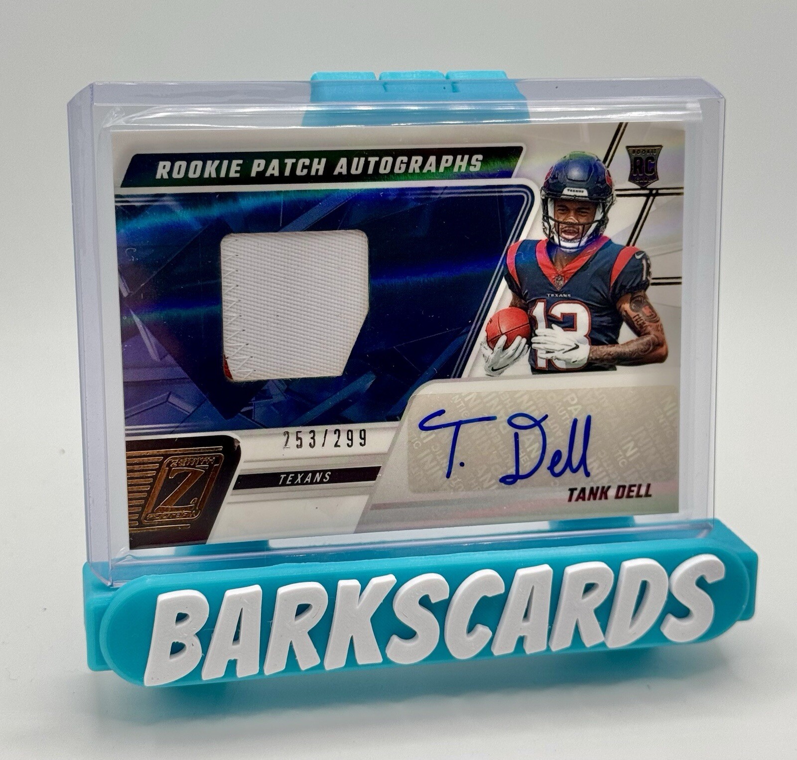 TANK DELL 2023 Zenith Football Rookie Patch Autograph /299 RPA AUTO RC Texans WR