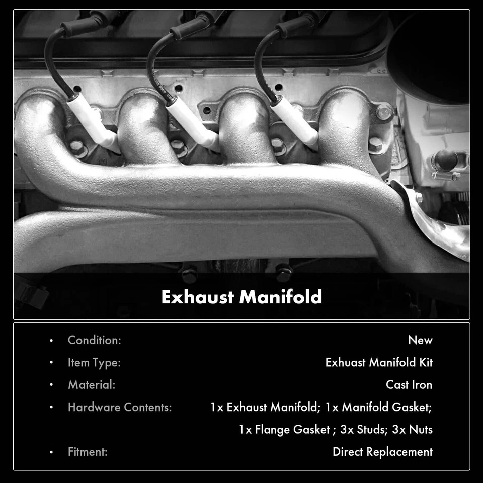 Left or Right Exhaust Manifold w/ Gasket Kit for Chevrolet B60 GMC B6000 C5000 - Image 2 of 4