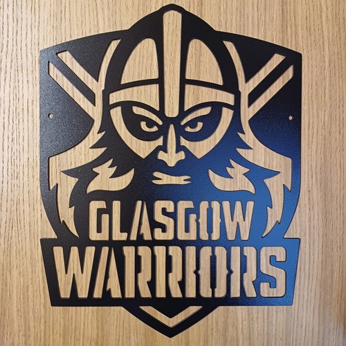 Steel Glasgow Warriors Plaque