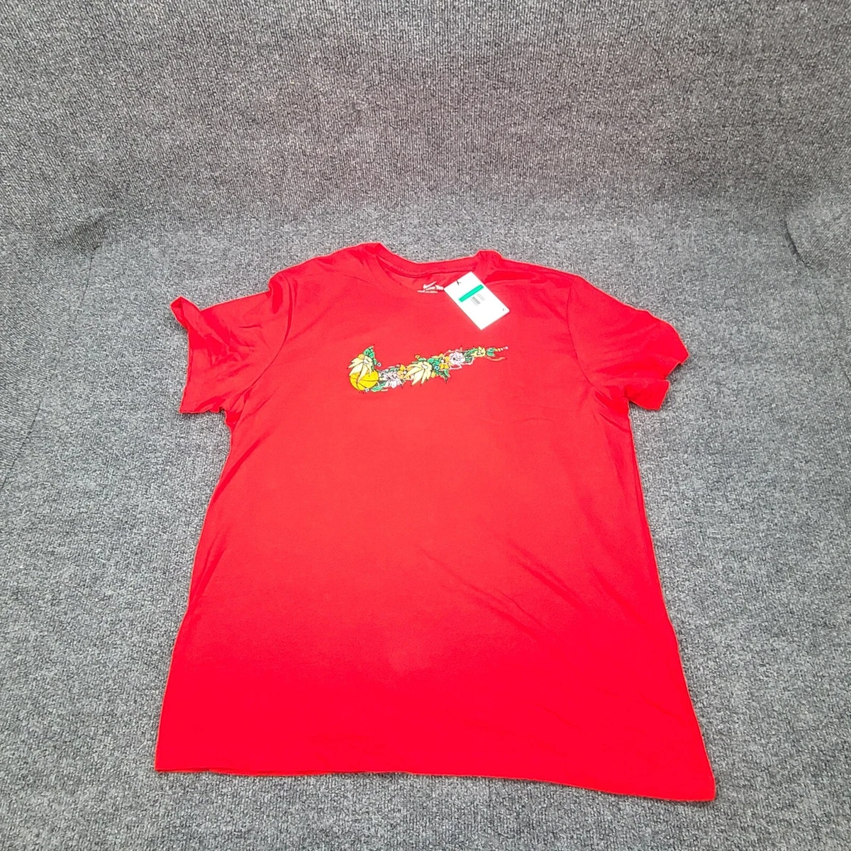 lime green and red nike shirt
