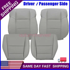 Fits 2009-2014 Acura TSX Driver / Passenger Leather Seat Cover Gray Perforated