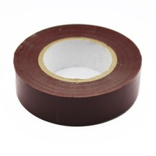 1 x BROWN 19mm x 20m ELECTRICAL PVC TAPE INSULATION INSULATING FLAME RETARDANT