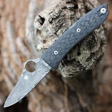 SPYDERCO / LionSteel SpyOpera SPRINT RUN FOLDER KNIFE THOR DAMASTEEL CARBON FIBR