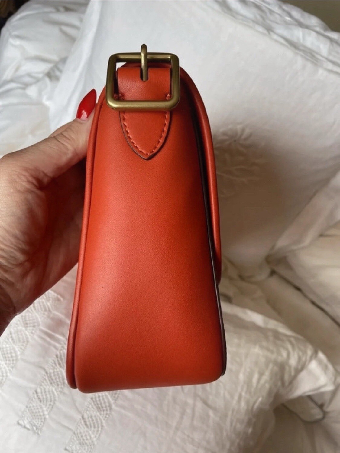Rare Coach Originals Rambler in Mango Orange Leather 89127 Shoulder Bag Purse 🧡 image 9