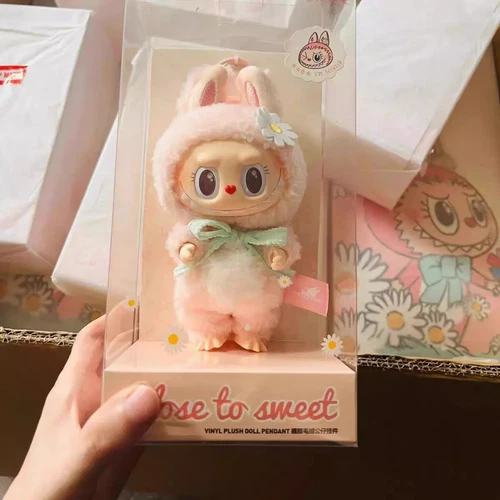 POP MART Labubu Mokoko V1 Close To Sweet Plush Doll Keychain New