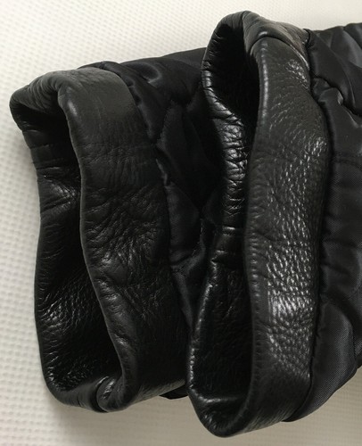 Chaqueta de cuero Schott NYC hecha en EE. UU. negra vintage años 90 nogal botón para hombre 44 - Imagen 16 de 24