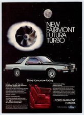 1980 FORD FAIRMONT FUTURA CAR AUTOMOBILE Vintage 8"X11" Magazine Ad 1980's M547