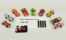 ☆16 Silicone Tires☆ For AFX G+ Aurora Gplus NON Flange Rim HO Slot Car parts