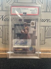 2022 Clearly Donruss Sam Howell Holo Mosaic SP Rated Rookie Auto #55 PSA 10 10