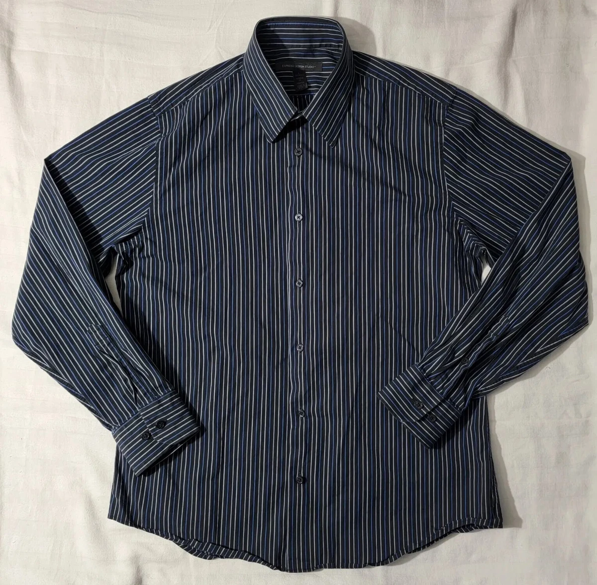 Express Design Studio Men s L Button Down Long Sleeve Shirt Modern
