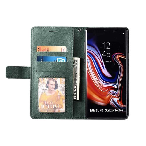 For Samsung S20 S7 S8 S9 S10 Plus Note 9 Magnetic Wallet Case Flip Leather Cover - Picture 30 of 33