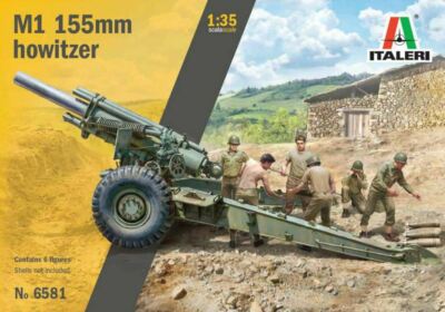 Italeri M1 155mm Howitzer with crew 1:35 Plastik Model Kit Bausatz 510006581