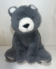 LAMBS IVY Super Soft Gray WOODLAND FOREST BEAR 10" Plush EUC