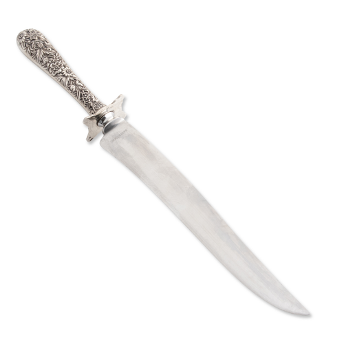 S KIRK & SON, INC STERLING SILVER HANDLED CARVING KNIFE REPOUSSE NO MONOGRAM - Picture 2 of 7