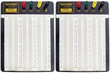 2 Pack Premium 2390 Tie Point Solderless Breadboard w 4 Binding Posts 9.4"x7.7"
