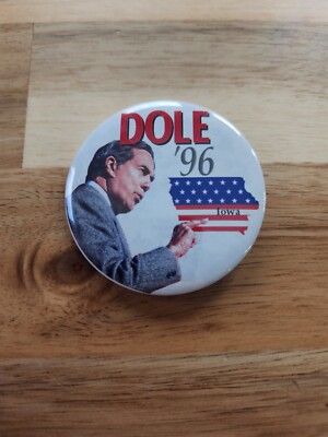 Vintage Bob Dole Republican Presidential Senator Candidate Campaign Pin Button