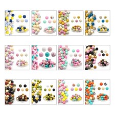 50 PCS Durable Spacer Beads Colorful DIY Bracelets Beads Silicone Material