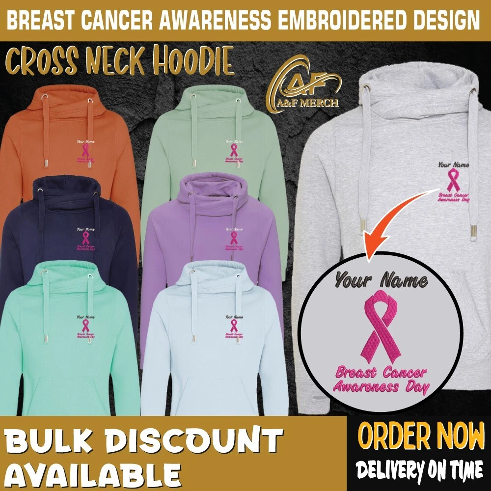Personalised Embroidered Just Hoods Awdis Breast Cancer Awareness Medical Staff