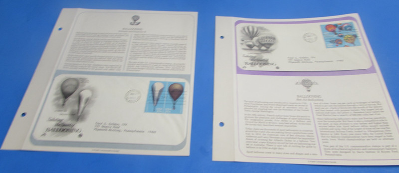 1983 BALOONING - ALBUQUERQUE NM - FIRST DAY COVER - ARTCRAFT - LOT OF TWO - EXCE