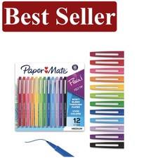 Vibrant Flair Felt Tip Pens - Non-Toxic, Quick-Drying, 0.7mm Assorted Colors Set