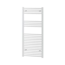 Flomasta Bathroom Towel Rail Radiator Curved White Tall 1808BTU 1200x500mm