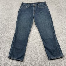 Carhartt Jeans Mens 38x30 Blue Relaxed Fit BD1483-M Workwear Denim Pants