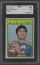 1972 Topps Jim Plunkett RC Rookie SGC 7 NM Cool Old Slab Label RAIDERS PATRIOTS