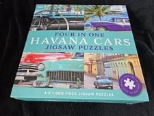 NEW Sealed Professor Puzzle Havana Cars 4x1000pc Jigsaw Puzzles Set Cuba Vintage