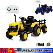 Kids Ride On Tractor W/ Remote Control 12v Battery Powered Electric Tractor 35w