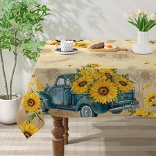 Tablecloth 60x84 Inch Rectangle Decorations 84" x 60" Rectangular Sunflower