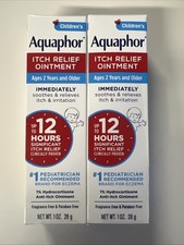 2 Aquaphor Children's Itch Relief Ointment - 1 Oz each Exp 05/26