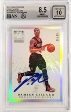 Damian Lillard Signed 2012-13 Panini Elite Court Vision RC 5 BGS 8.5 Sig 10 #/49