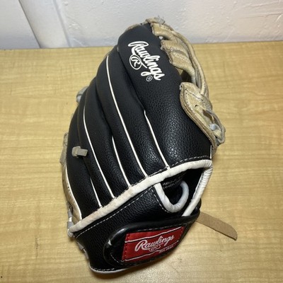 Rawlings Baseball Glove Leather Palm Black White RHT Adult Softball Mitt Excelle