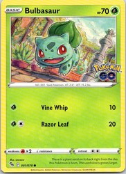 Bulbasaur 001/078 Pokemon GO Common