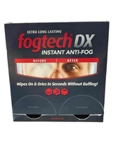 NEW Lot of 100 Fogtech DX Instant Anti-Fog Wipes Eyeglass, Sunglasses, Goggles