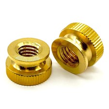  6-32 Brass Knurled Thumb Nut