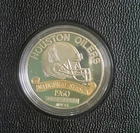 HOUSTON OILERS 1960 INAUGURAL SEASON NFL 75TH SEASON 999 SILVER COIN with CASE