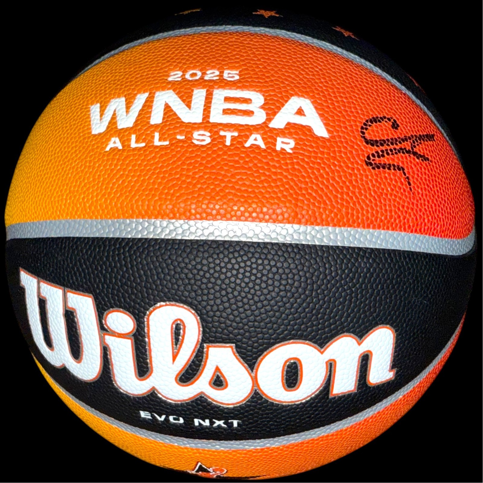 CAITLIN CLARK SIGNED WILSON 2025 ALL STAR GAME BASKETBALL FEVER PSA/DNA CAPTAIN! view 2