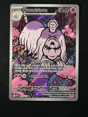 Houndstone 145/132 Illustration Rare Mega Evolution Pokemon NM/M