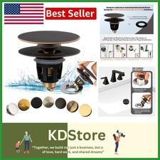 Elegant Oil Rubbed Bronze Universal Bathroom Sink Drain Stopper  Hair Catcher