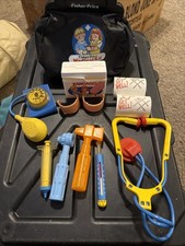 Vintage Fisher-Price Medical Kit Doctor Play 1987 With Accessories Q