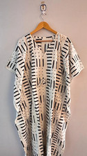Women's Cotton Kaftan Maxi Dress Floral  Beach Cover Up Plus Size Loose Boho